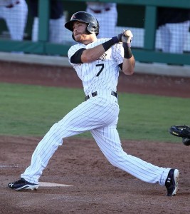 Featherston representing the Rockies in the Arizona Fall League [Image via @MLBPipeline]