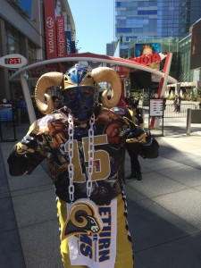 Rams fans gathered at Microsoft Theater to welcome new beginnings in Los Angeles. 