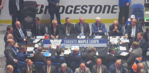 (The Maple Leaf head honchos before selecting Auston Matthews)