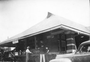 (The Galt CPR Train Station in 1945. Photo courtesy of Cambridge Archives)