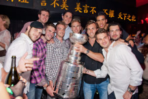 Las Vegas, NV, Thursday, June 14 2012 The LA KINGS celebrate with the Stanley Cup inside of TAO Nightclub.